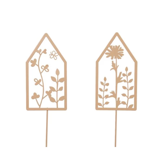 Ház növény mintával, betűzős 6,5x47 cm S/2