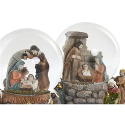 Hógömb Betlehem LED-es 11,5x10,5x13 cm 2 féle