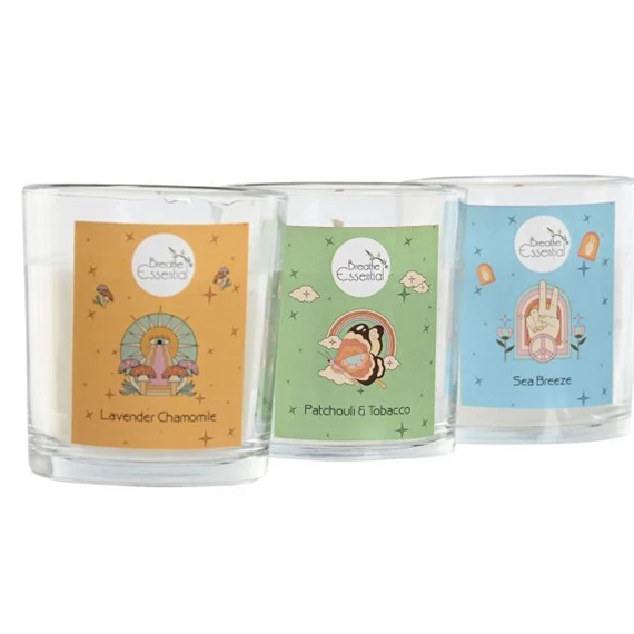 Illatgyertya 8x8x8 cm 3 féle