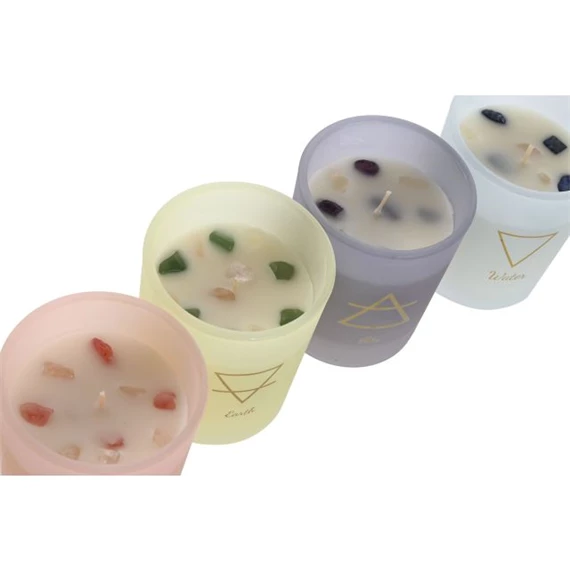 Illatgyertya 8x8x10 cm 4 féle