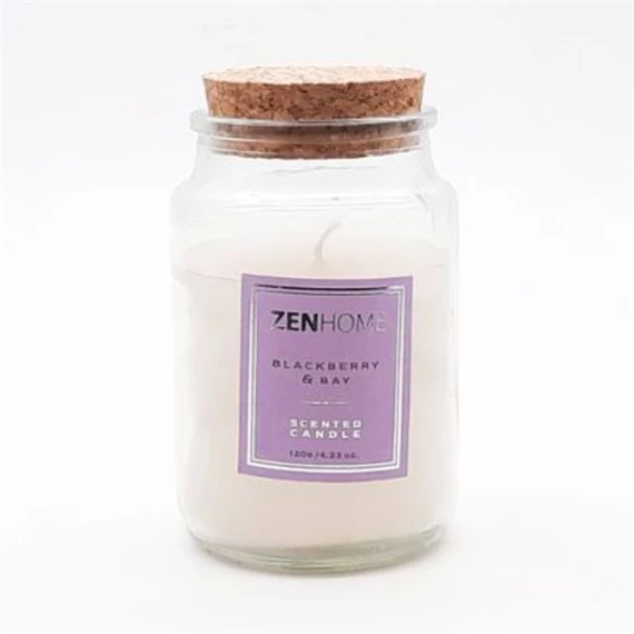 Illatgyertya üvegben, parafa fedővel - Szeder és Babérlevél 120 gr/db