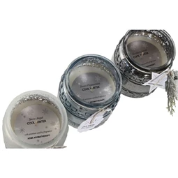 Illatgyertya 8,5x8,5x9 cm 3 féle