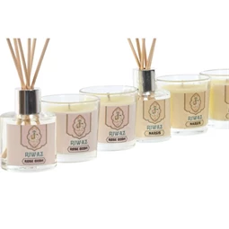 Illatosító és gyertya szett 25x16x6 cm 5 féle S/3