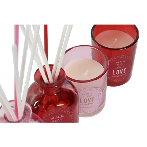 Illatosító szett pálcával 5x5x10 cm 2 féle S/2