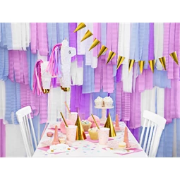 Party kalapok irizáló arany 16 cm S/6