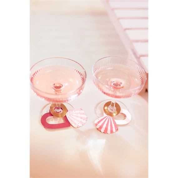 Italcímke szívek, 6,5x6 cm, vegyes S/10