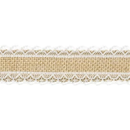 Juta szalag csipkével 4x500 cm