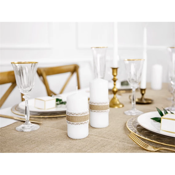 Juta szalag csipkével 4x500 cm