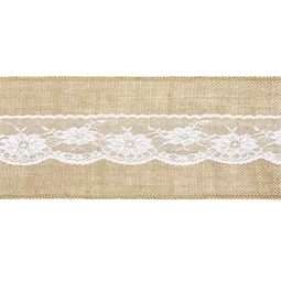 Jutaszövet székmasni csipkével 15x275 cm