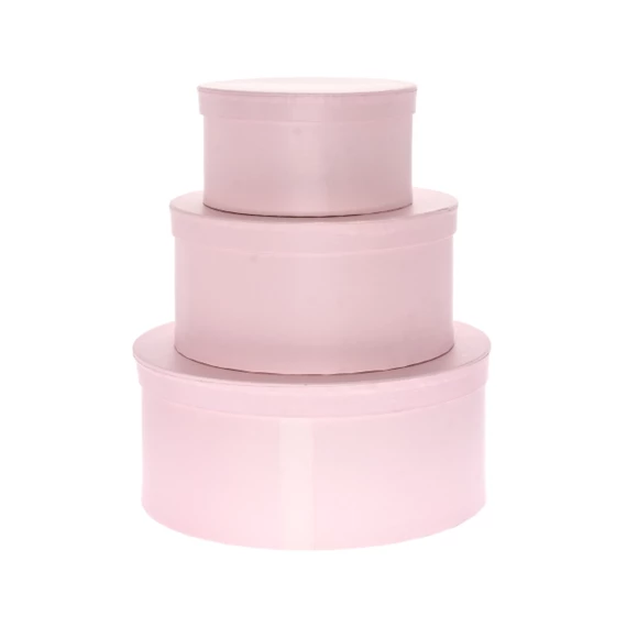 Kalapdoboz kerek 25x11 cm, 20x10 cm, 15x8 cm S/3