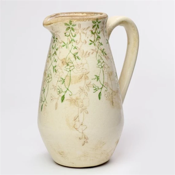 Kancsó füllel virág mintával 16,5x12,5x22 cm