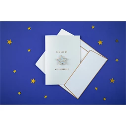 Kártya zománc kitűzővel apa, 10,5x14,8 cm