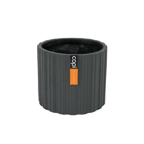 Kaspó kerek, 3D csíkos 12x12x10,5 cm