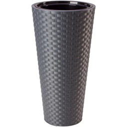 RATTANA SLIM kaspó kerek, ültető betéttel 30 cm