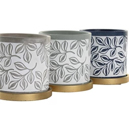 Kaspó alátéttel 13x13x14 cm 4 féle