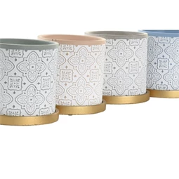 Kaspó alátéttel 14x14x14 cm 4 féle