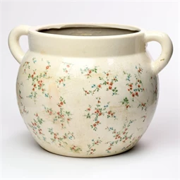 Kaspó füllel virág mintával 31x25x21 cm