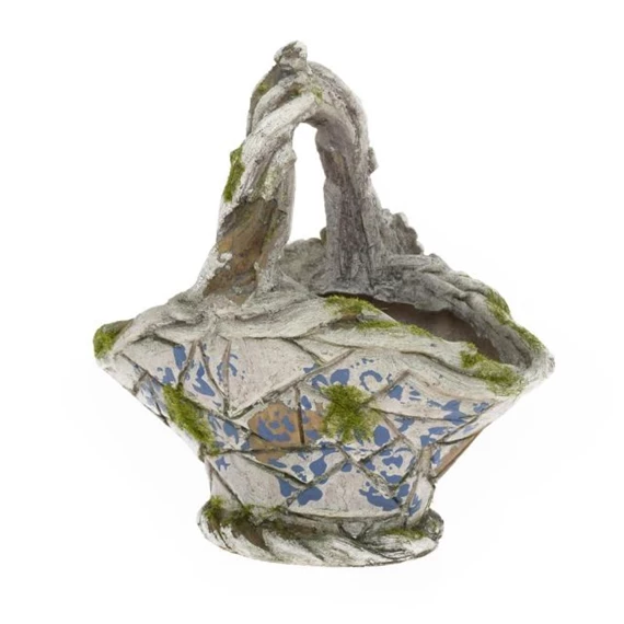 Kaspó kosár formájú 18x12,5x19 cm