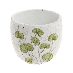 Kaspó levél mintával 13x13x11,5 cm