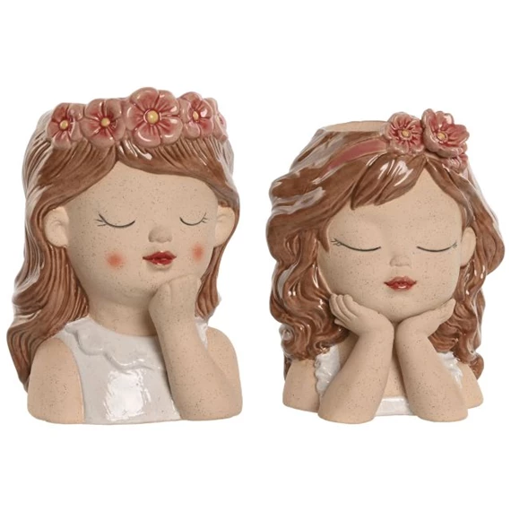 Kaspó nő 12x14x18 cm 2 féle