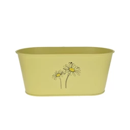 Kaspó ovális, virág mintával 28x14,5x24x10x12,5 cm
