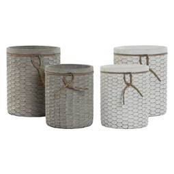 Kaspó szett kerek 17x17x21 cm 2 féle S/2