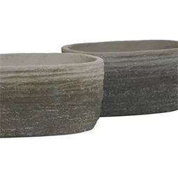 Kaspó szett ovális 24x14x11 cm 2 féle S/2