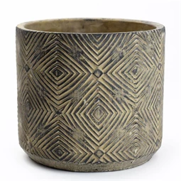 Kaspó vonal mintával 16,5x15 cm