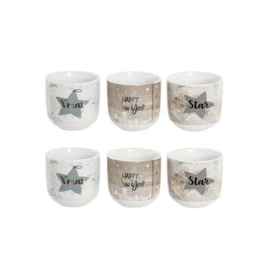 Kávés szett 21x14x7 cm S/6 130 ml