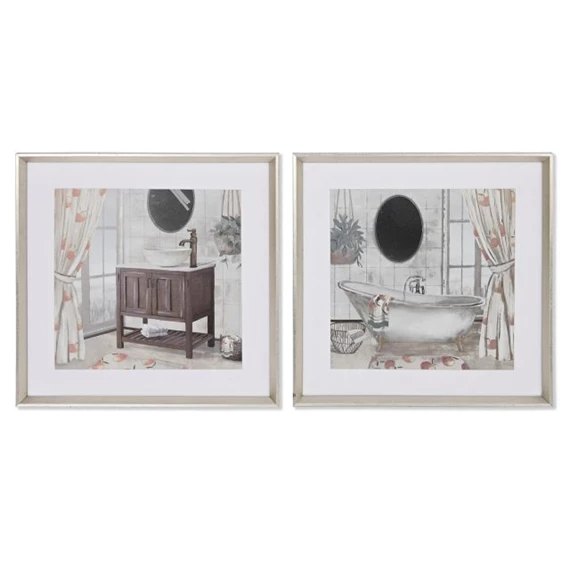 Kép fürdőszoba, keretes 42x2x42 cm 2 féle