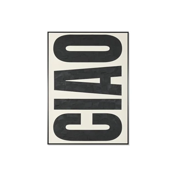 Kép keretes, Ciao, kézzel festett 103x4,5x143 cm