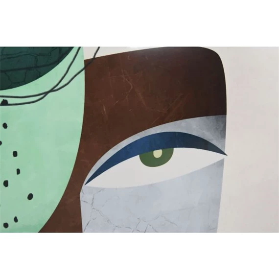 Kép keretes, absztrakt arcos 80x3,5x120 cm 2 féle