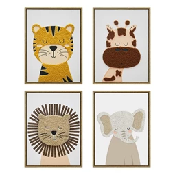 Kép keretes, állatok 30x2,5x40 cm 4 féle