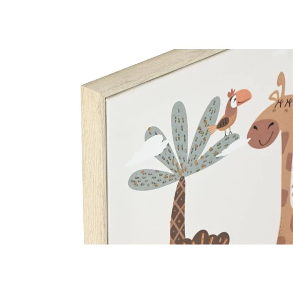 Kép keretes, dzsungel állatok 35x2,6x35 cm 2 féle