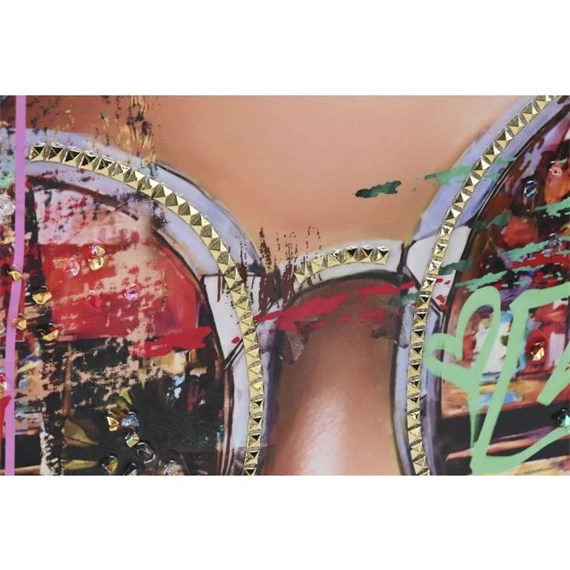 Kép keretes, nő 82x4x82 cm 2 féle