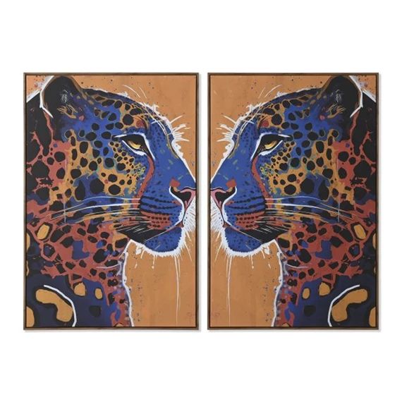 Kép leopárd, keretes 80x4,5x120 cm 2 féle