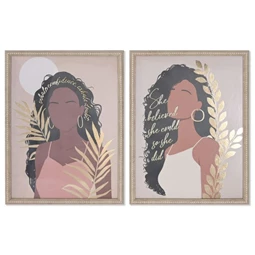 Kép nő, keretes 32,5x3,5x42,5 cm 2 féle