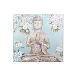 Kép szett, Buddha, kézzel festett 140x3x140 cm S/2