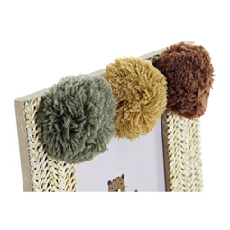 Képkeret pomponnal 16x1x21 cm