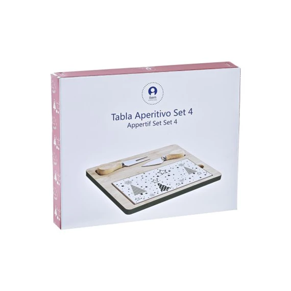 Kínáló szett előételhez 24,5x20x1,2 cm S/4