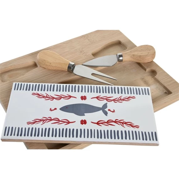 Kínáló szett előételhez 24,5x20x1,2 cm S/4