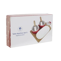 Kínáló szett mikulással 24,5x14,5x1 cm S/6