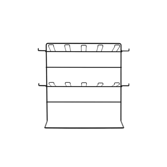 Kis fém bemutatóállvány 43x20,5x41 cm fekete