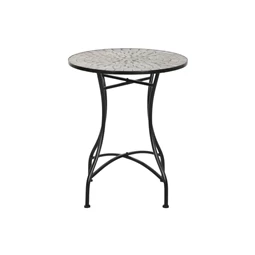 Kisasztal kovácsoltvas, mozaik mintával 60x60x72 cm