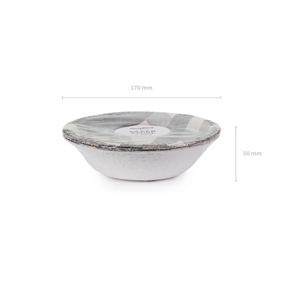 Kockás papírtálak, vegyes, 17x4,5 cm S/6