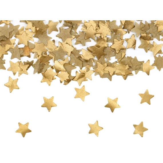 Konfetti ágyú arany csillagok 20 cm