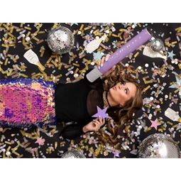 Konfetti ágyú ezüst 40 cm