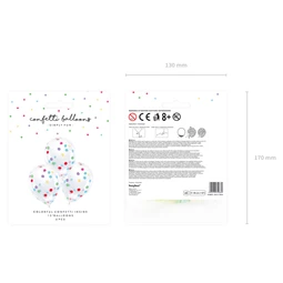 Konfetti lufi körök 30 cm mix S/6