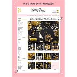 Konfetti push pop arany