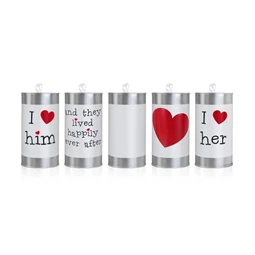 Konzervdoboz fém 14x7cm fehér S/5